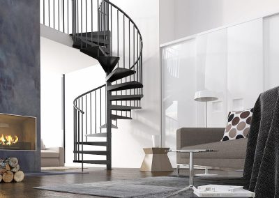 Винтовая лестница на металлическом каркасе