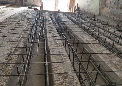 Усиление плит перекрытия арматурным каркасом