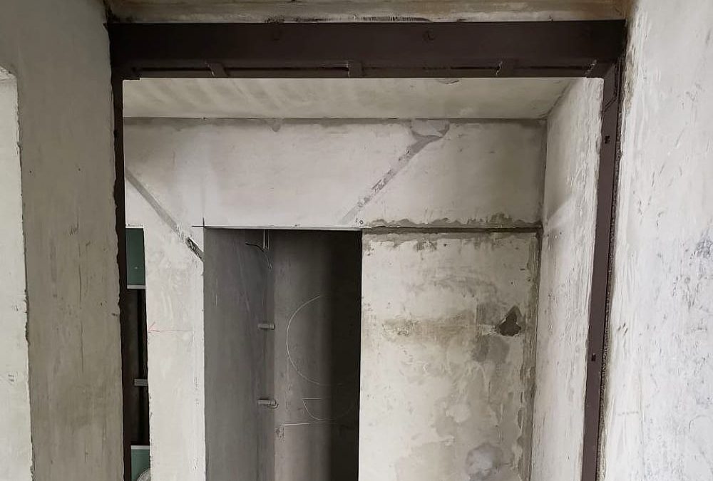 Расширение проема с усилением в несущей стене