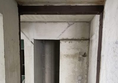 Расширение проема с усилением в несущей стене